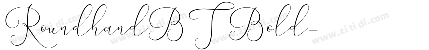 RoundhandBT Bold字体转换
